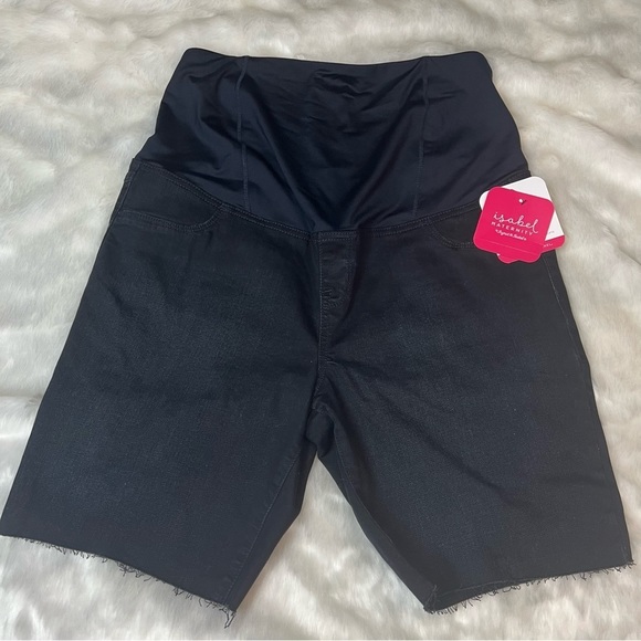 Over Belly Bermuda Maternity Jean Shorts -Isabel Maternity by Ingrid & Isabel 16 - Picture 7 of 17